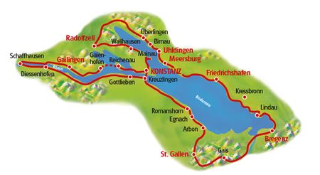 Bodensee Radtour XXL - Karte